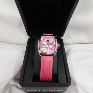 Ladies US Army Pink Camo Watch